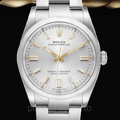 rolex srebrny|Rolex oyster steel watch.